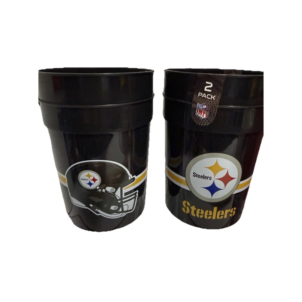 NEW! 4-Pack‎ Pittsburgh Steelers Plastic Cups - 25oz - Officially Licensed NFL